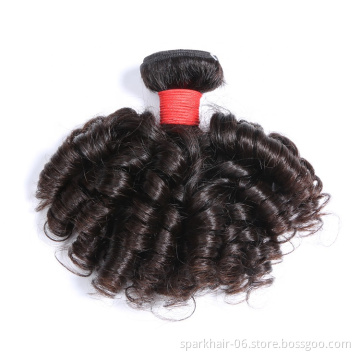SPARK 8a 100g 8-40 Inch Non-Remy Cheap Human Hair Weaving Bundle for Black Women Extension Weft Bouncy Curl Wholesale Xuchang
